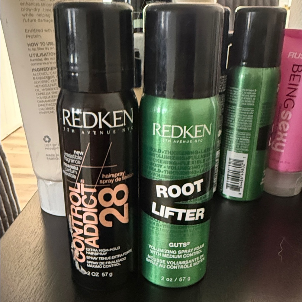 Redken Control Addict 28 and Root Lifter Set - Black and Green Travel size